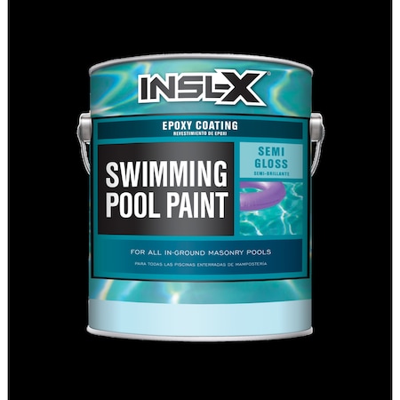 Insl-X By Benjamin Moore Insl-X Indoor and Outdoor Semi-Gloss Ocean Blue Epoxy Swimming Pool Paint 2 gal IG4042S99-2K